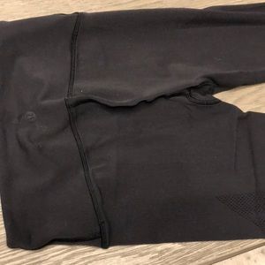 Black Capri leggings with cutout on legs